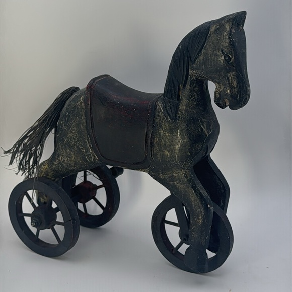 Vintage Wood Horse Decor - Picture 1 of 5